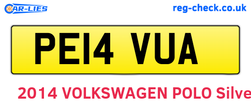 PE14VUA are the vehicle registration plates.