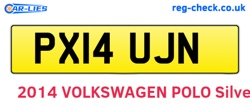 PX14UJN are the vehicle registration plates.