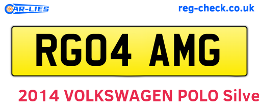RG04AMG are the vehicle registration plates.