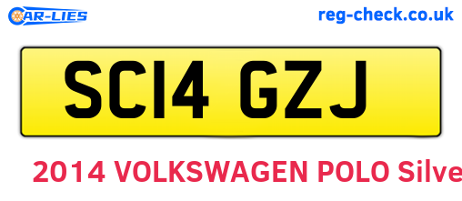 SC14GZJ are the vehicle registration plates.