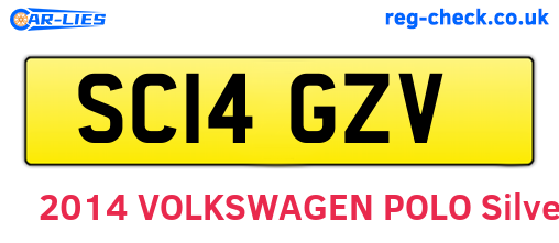 SC14GZV are the vehicle registration plates.
