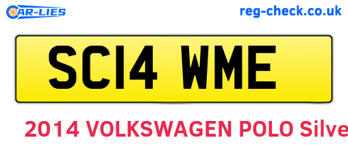SC14WME are the vehicle registration plates.