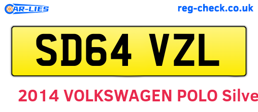 SD64VZL are the vehicle registration plates.