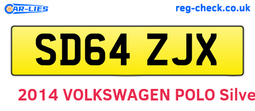 SD64ZJX are the vehicle registration plates.