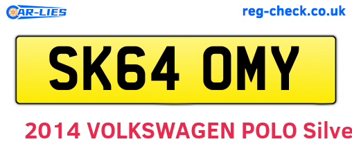 SK64OMY are the vehicle registration plates.