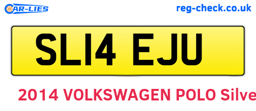 SL14EJU are the vehicle registration plates.