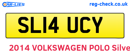 SL14UCY are the vehicle registration plates.