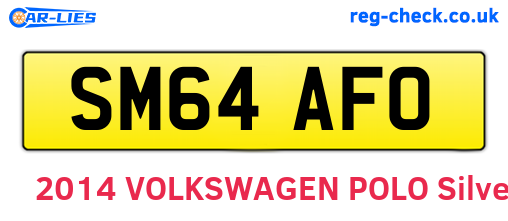 SM64AFO are the vehicle registration plates.