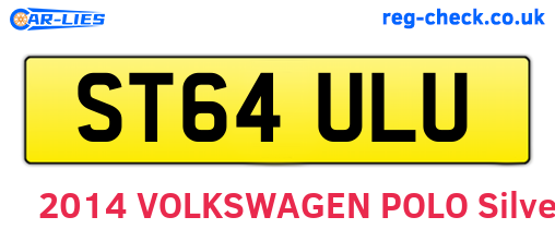 ST64ULU are the vehicle registration plates.