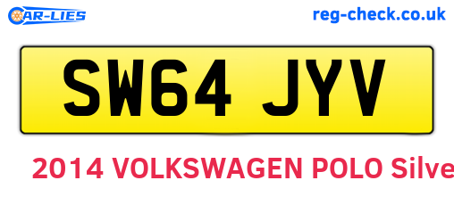 SW64JYV are the vehicle registration plates.
