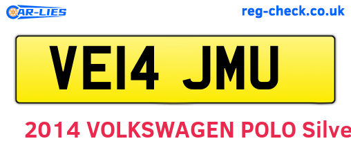 VE14JMU are the vehicle registration plates.