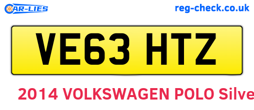 VE63HTZ are the vehicle registration plates.
