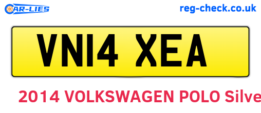VN14XEA are the vehicle registration plates.