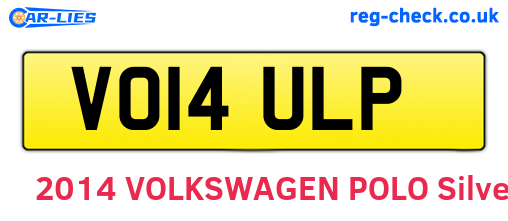 VO14ULP are the vehicle registration plates.