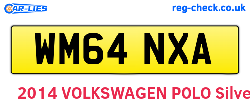 WM64NXA are the vehicle registration plates.