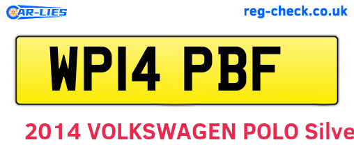WP14PBF are the vehicle registration plates.