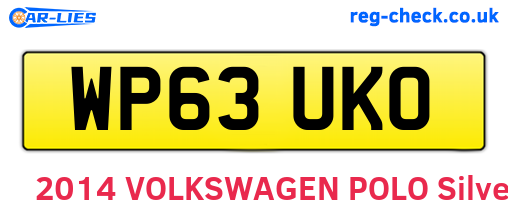 WP63UKO are the vehicle registration plates.