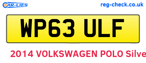 WP63ULF are the vehicle registration plates.