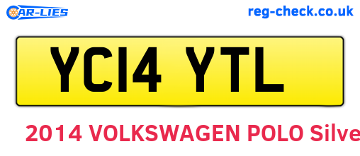 YC14YTL are the vehicle registration plates.