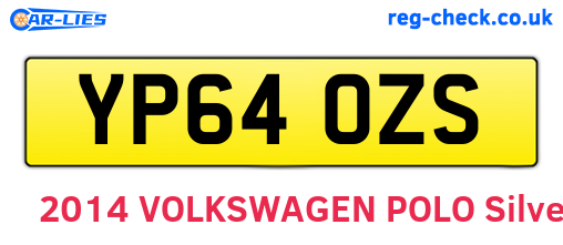 YP64OZS are the vehicle registration plates.