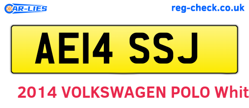 AE14SSJ are the vehicle registration plates.