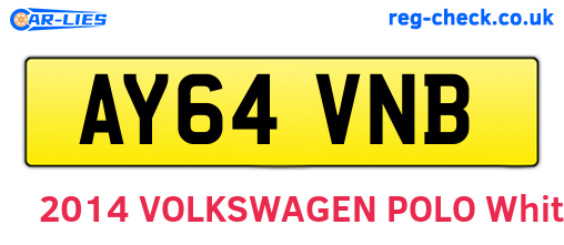 AY64VNB are the vehicle registration plates.
