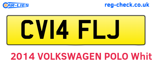 CV14FLJ are the vehicle registration plates.