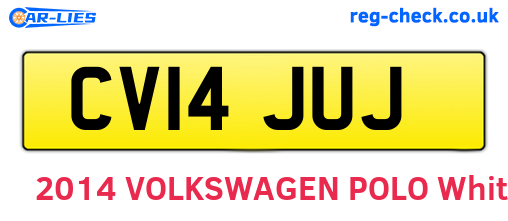 CV14JUJ are the vehicle registration plates.