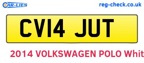 CV14JUT are the vehicle registration plates.