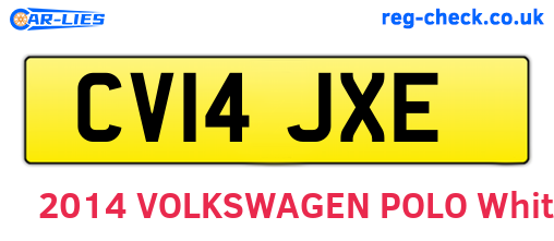 CV14JXE are the vehicle registration plates.