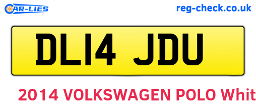 DL14JDU are the vehicle registration plates.