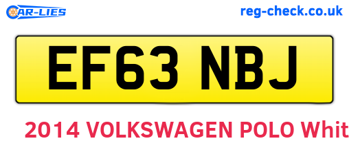 EF63NBJ are the vehicle registration plates.