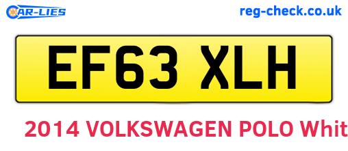 EF63XLH are the vehicle registration plates.