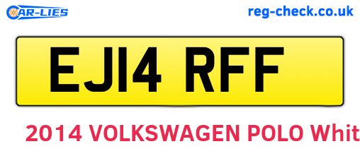 EJ14RFF are the vehicle registration plates.