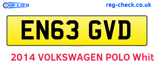 EN63GVD are the vehicle registration plates.
