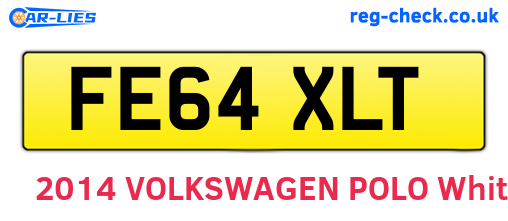 FE64XLT are the vehicle registration plates.