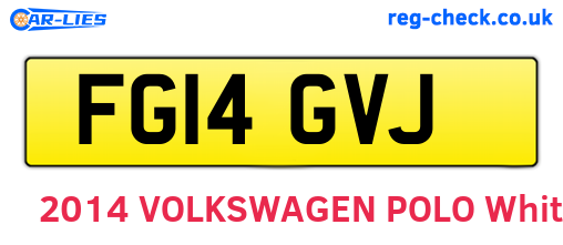 FG14GVJ are the vehicle registration plates.