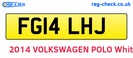FG14LHJ are the vehicle registration plates.