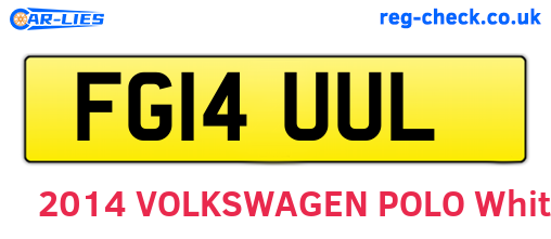 FG14UUL are the vehicle registration plates.