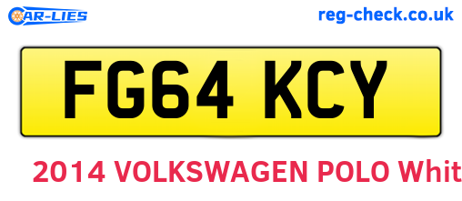 FG64KCY are the vehicle registration plates.