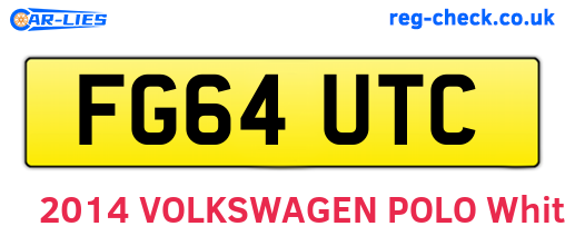 FG64UTC are the vehicle registration plates.