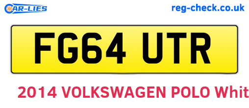 FG64UTR are the vehicle registration plates.