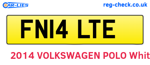FN14LTE are the vehicle registration plates.