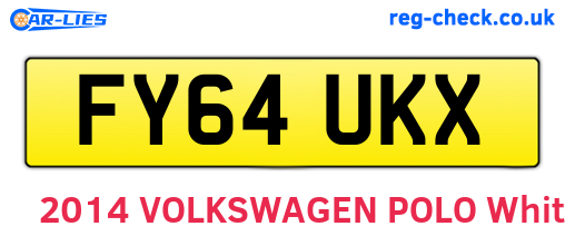 FY64UKX are the vehicle registration plates.