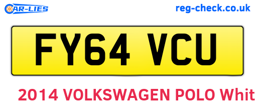 FY64VCU are the vehicle registration plates.