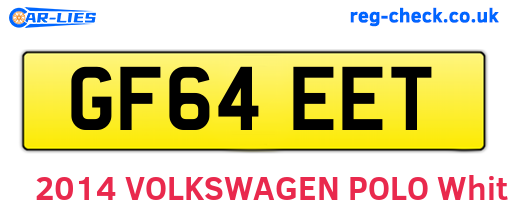 GF64EET are the vehicle registration plates.