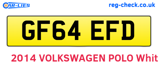 GF64EFD are the vehicle registration plates.