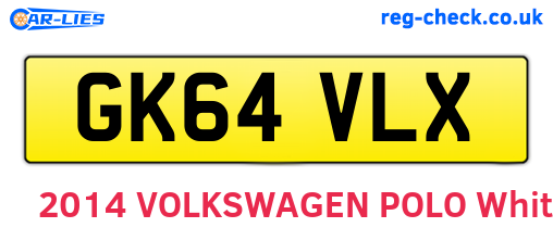 GK64VLX are the vehicle registration plates.