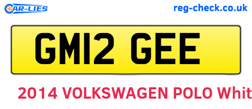 GM12GEE are the vehicle registration plates.