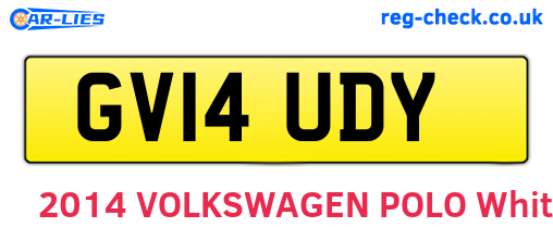 GV14UDY are the vehicle registration plates.